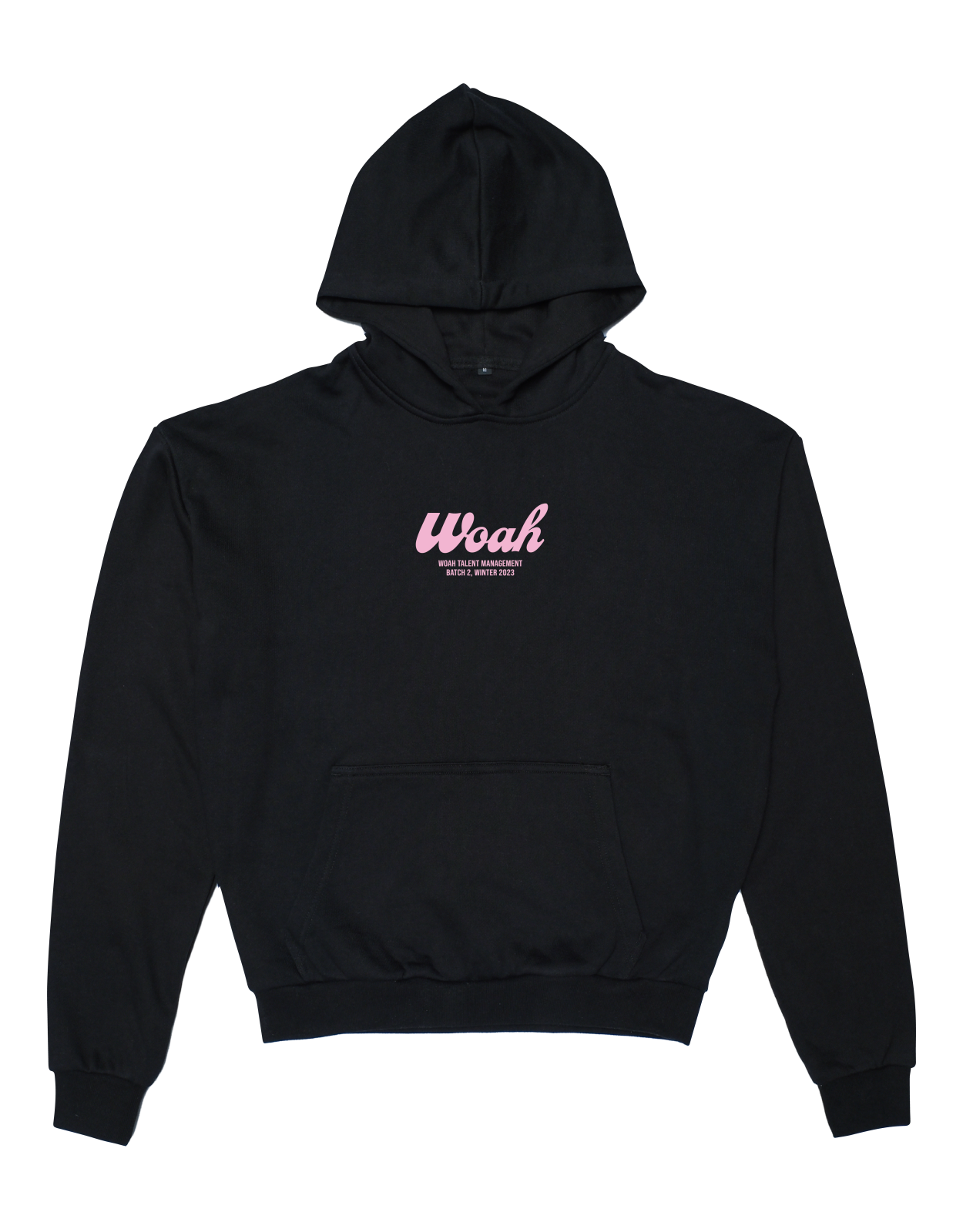 Woah Mgmt pink logo hoodie merch - Merchy
